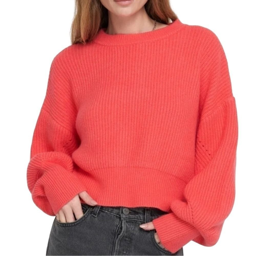 Spiritual Gangster Coral Finley‎ Crew Neck Knit Sweater Women Small NWT